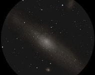 andromeda galaxy under countryside skies