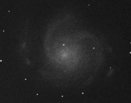 Pinwheel galaxy in large telescope