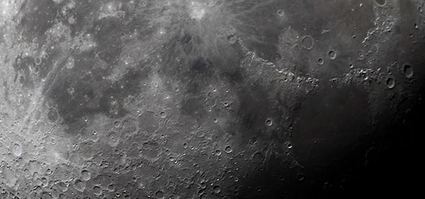 moon through a small telescope