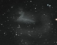 Swan nebula in large telescope