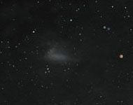 Swan nebula through small telescope