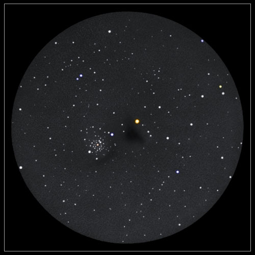 Inkspot nebula sketch - Barnard 86 and NGC 6520