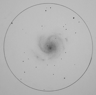 m101 - pinwheel galaxy original pencil sketch