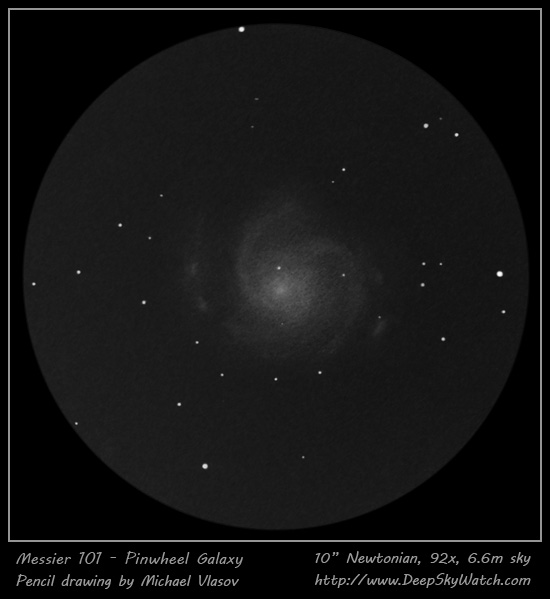 M101 - pinwheel galaxy drawing