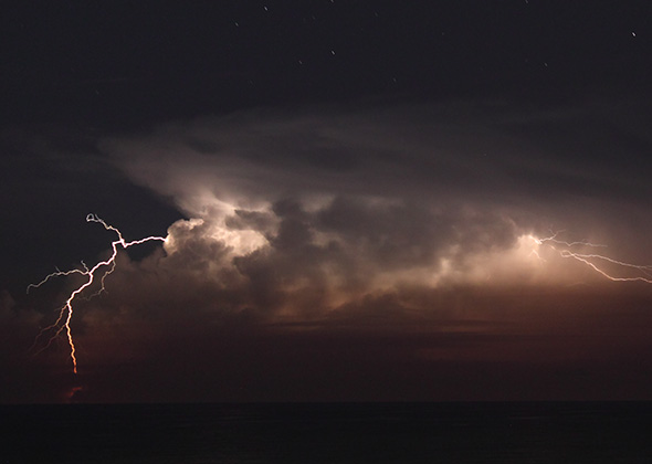 A Thunderstorm and Stars at Sea - Deep Sky Watch